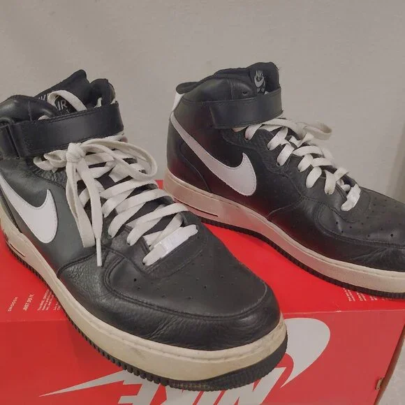 Nike Air Force 1 Mid '07 Black 2011 US Men's size 11 315123-010 without box RARE - Picture 8 of 12